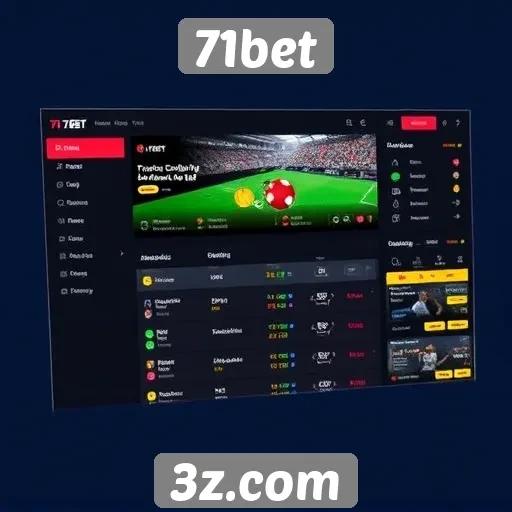 Interface e usabilidade do site 71bet