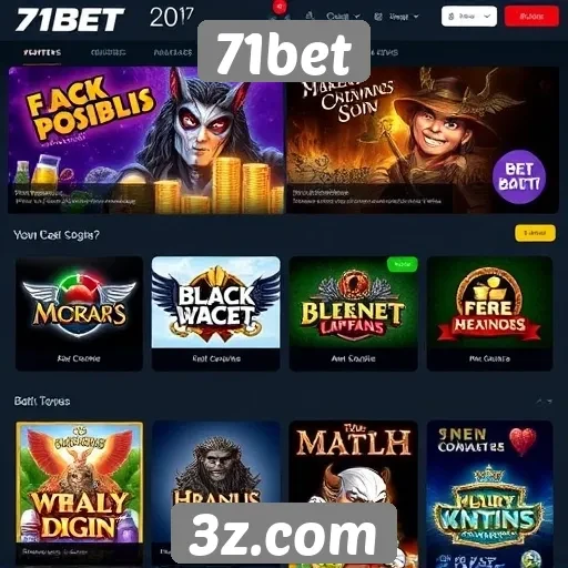 Análise da oferta de jogos no site 71bet
